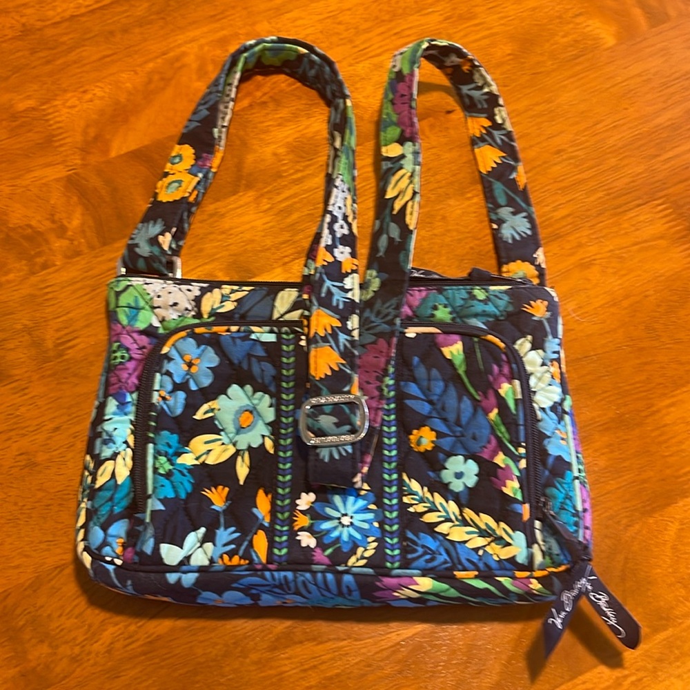 Vera Bradley Blue Floral Crossbody Bag Purse